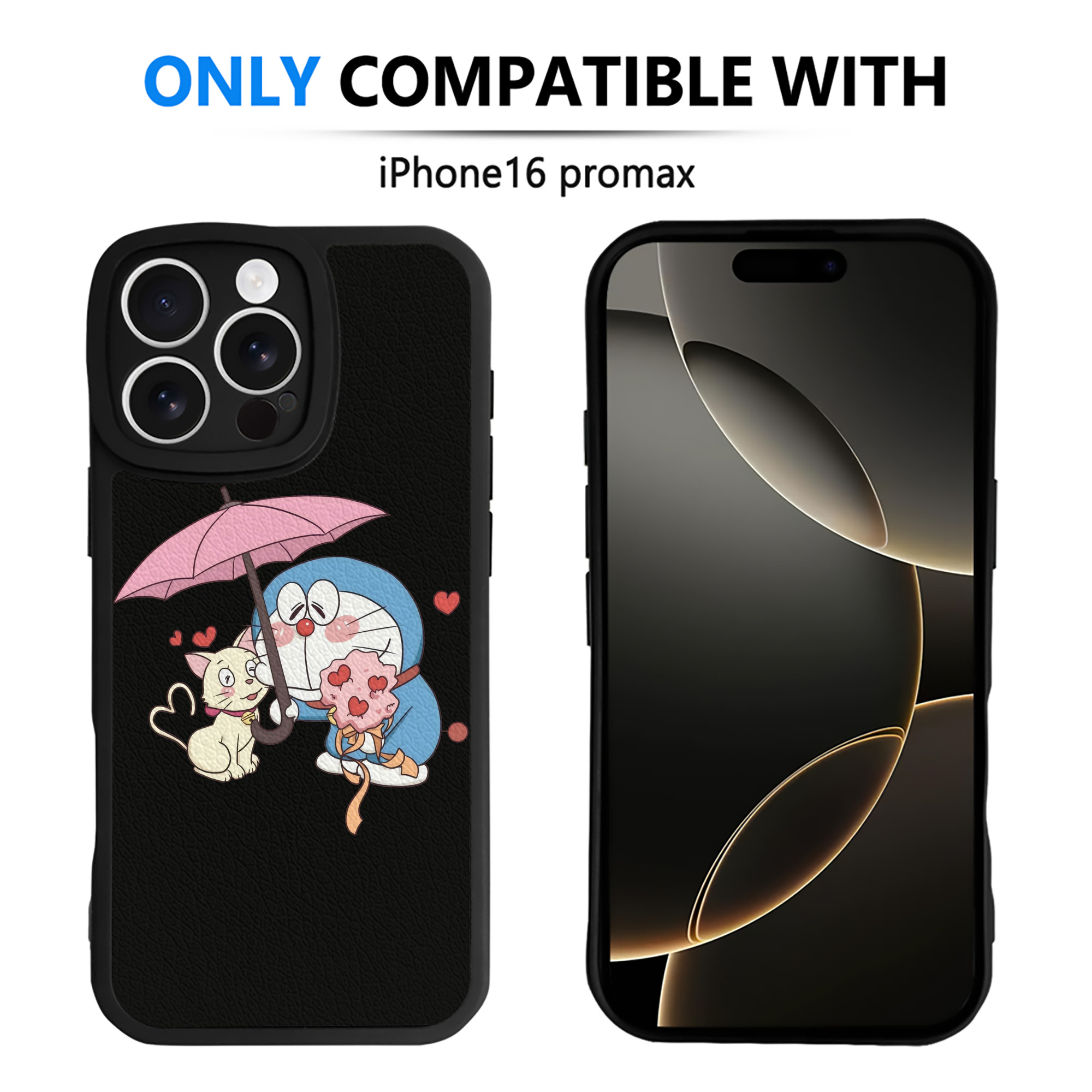 （画像用） ドラえもん Doraemon 【iPhone 16シリーズ対応】シリコンスマホケース（レザー調） 材質：シリコン